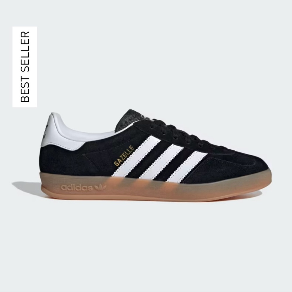 NWT Women’s Adidas Gazelle Black Suede Sneakers, size 7